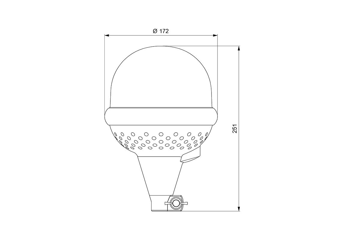 Girofaro FLESSIBILE, con lampadine H1 12 e 24V incluse